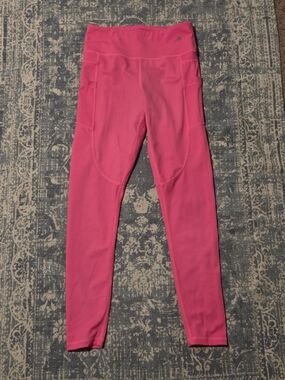 Bright pink High-Waist Leggings for Women Medium Runs Small Compressionz pockets